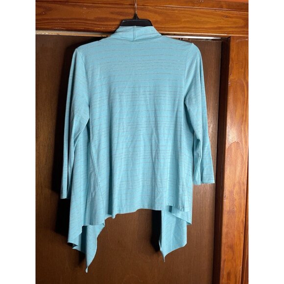 CHALET Sz Small Blue Striped Open Cardigan Flow NEW! - Picture 8 of 8